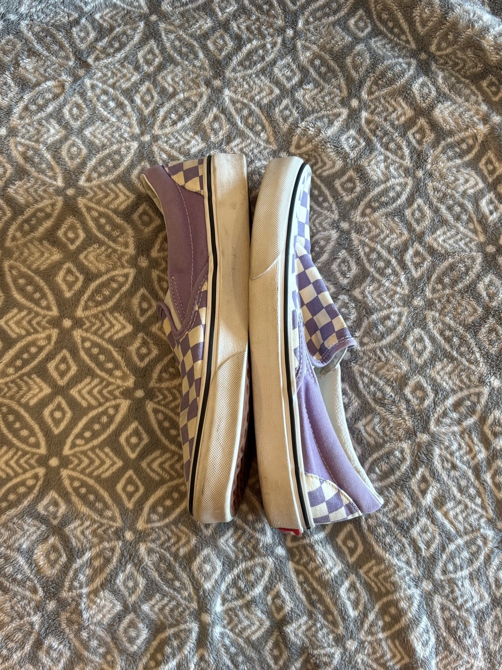 Vans Classic Slip-On Checkerboard Shoe Soft Orchid Purple 7.5M/9W - Picture 3 of 8